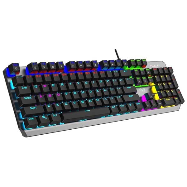 AULA F2066-II Full Size RGB Wired Mechanical Gaming Keyboard (Black,Blue Switch) - 1