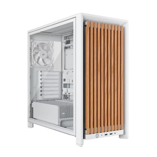 Corsair FRAME 4000D WOOD RS Modular Mid-Tower PC Case (White/Oak) - 1