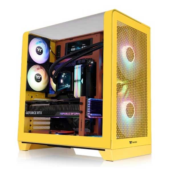 Thermaltake View 390 Air ARGB ATX Mid Tower Case (Butter Caramel) - 1