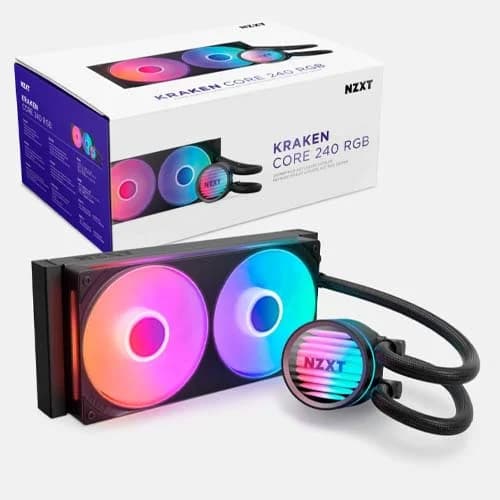NZXT Kraken Core 240 240mm RGB CPU Liquid Cooler - 1