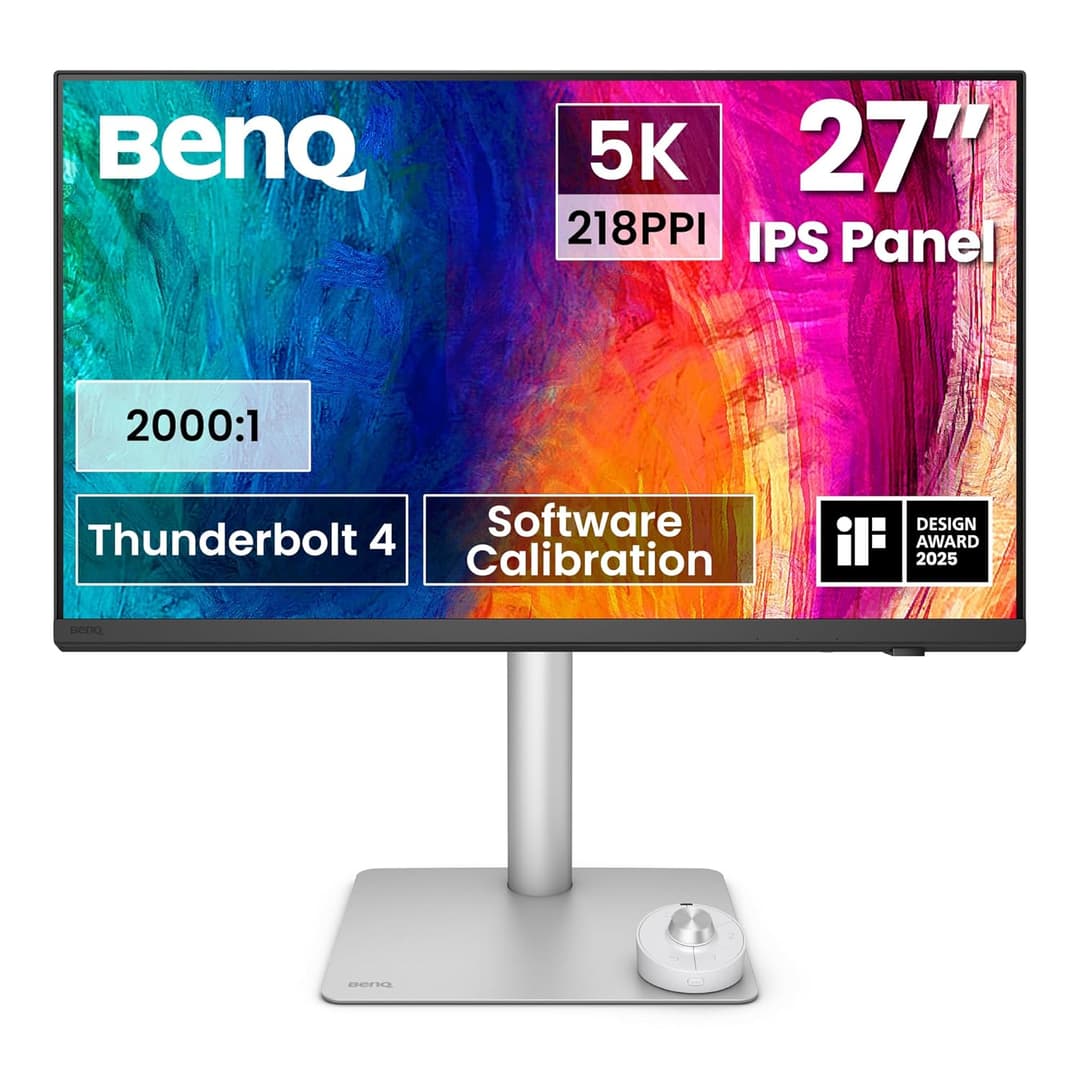 BENQ PD2730S 27 5K MONITOR, 90W THUNDERBOLT 4 DAISY CHAIN MONITOR WHITE