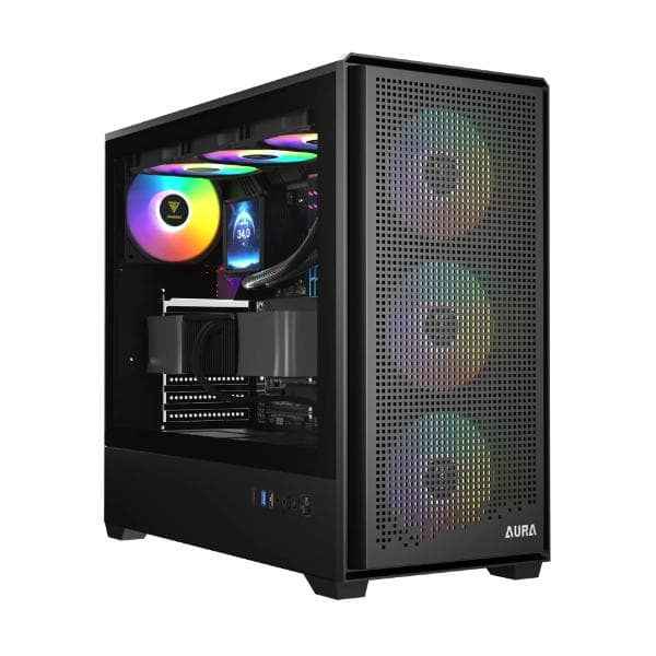 Gamdias Aura GC105 Perforated ATX ARGB Mid-Tower Cabinet - 1