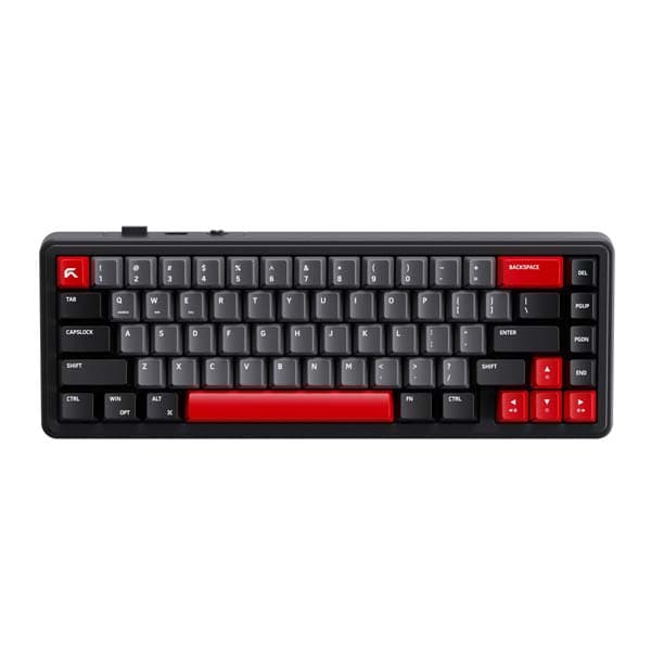 Cybeart Akula 65 - Compact 65% Wireless RGB Mechanical Keyboard (Signature Edition - Black/Red/Gray) - 1