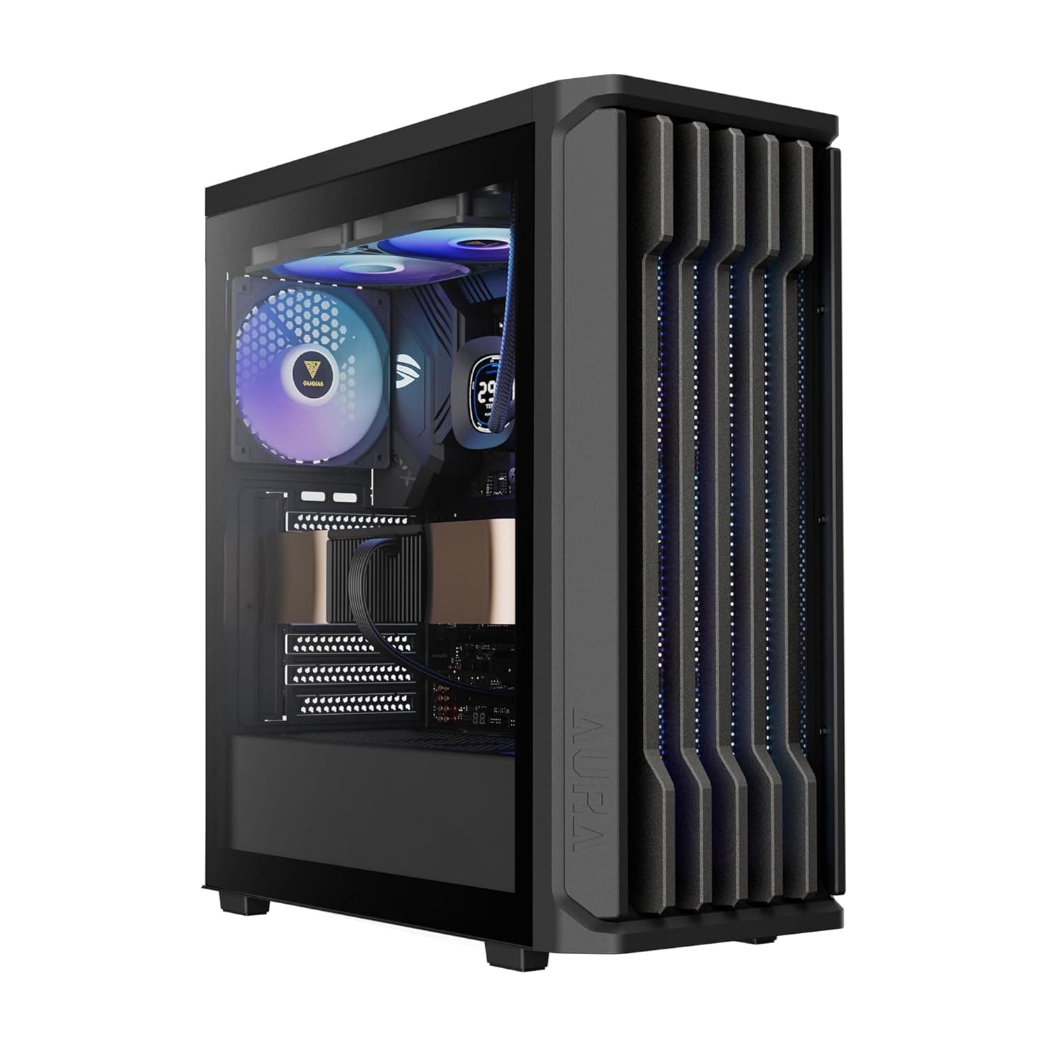 GAMDIAS Aura GC11 ARGB BAR Patterned Argb MID-Tower Cabinet - 1