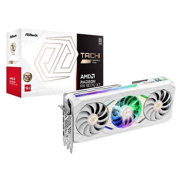 ASRockAMD Radeon™ RX 9070 XT Taichi White 16GB OC - 2