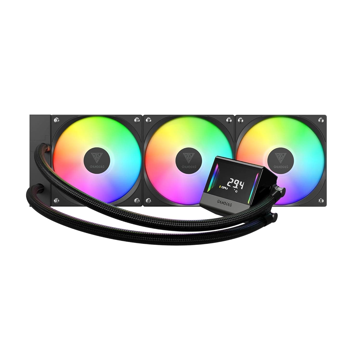 GAMDIAS CHIONE E4 360mm AIO Liquid CPU Cooler (Black) - 1
