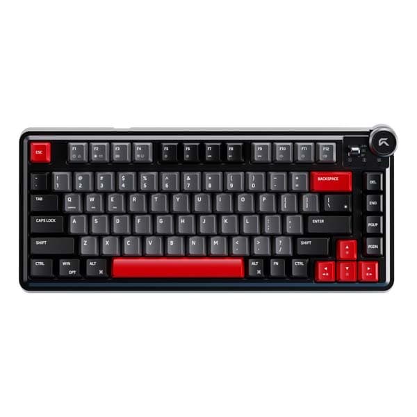 Cybeart | Nighthawk 75 - TKL Wireless RGB Mechanical Keyboard  (Signature Edition - Black/Red/Gray) - 1