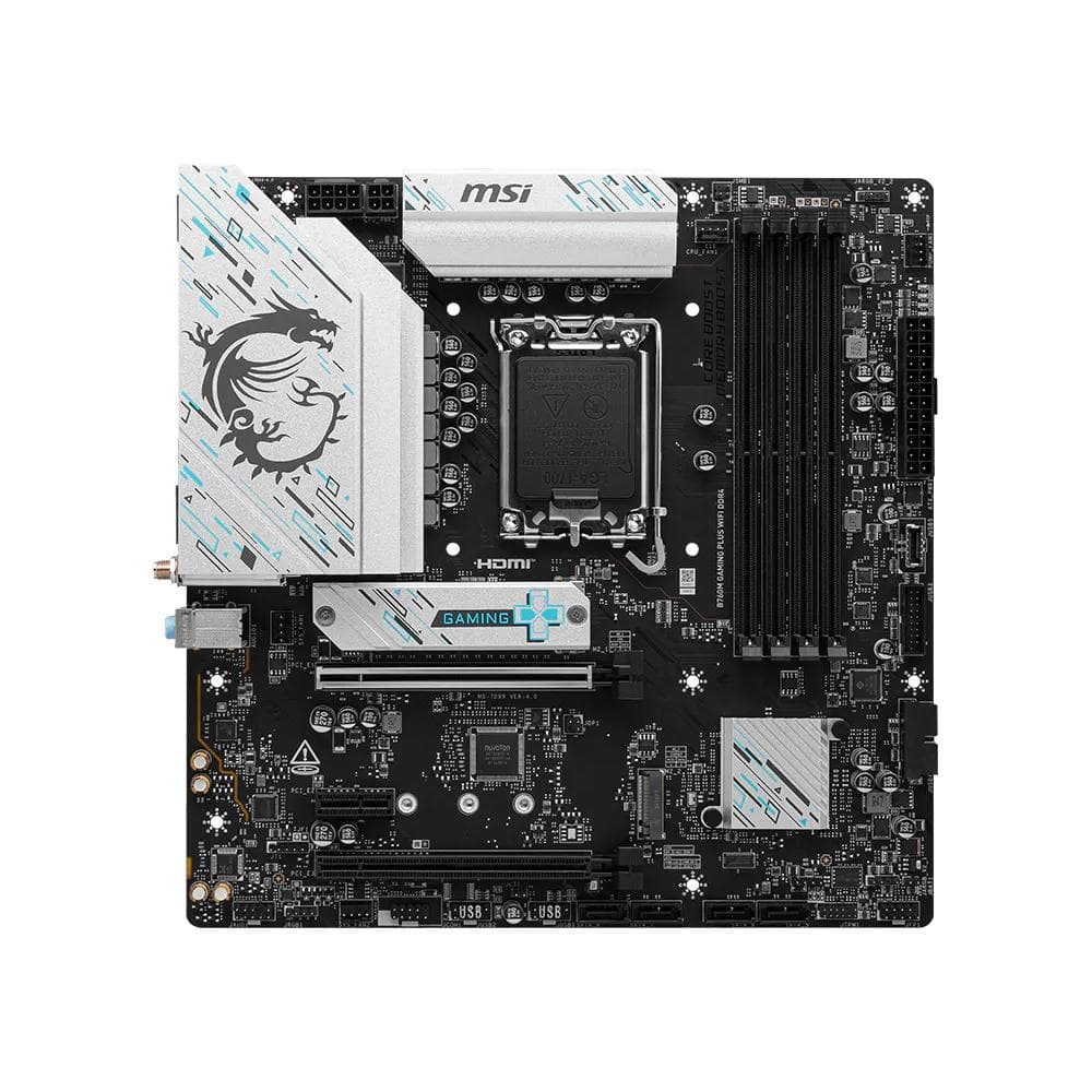 MSI B760M Gaming Plus WiFi DDR4 LGA1700 Micro ATX Motherboard - 2