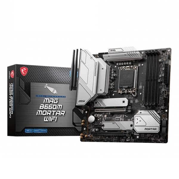 MSI MAG B660M Mortar WIFI DDR5 Intel Motherboard Supports Intel 12th , 13th & 14th Gen Processors - 1