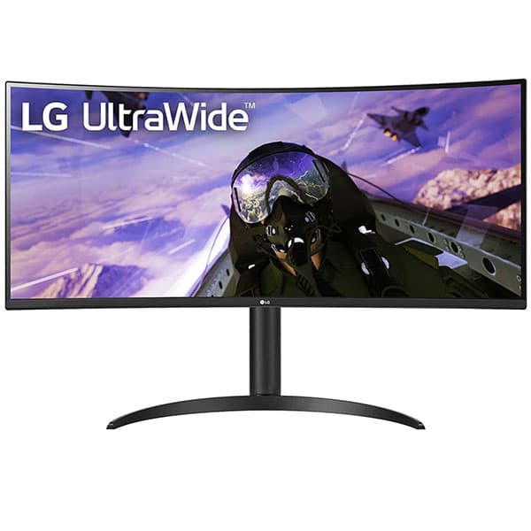 LG 34WP65C 87cm Ultra Wide Curved Gaming LCD Monitor 165Hz 1ms -QHD (2K 3440 x 1440 Pixels) sRGB HDR 10 Color Calibrated, Free Sync Premium, HDM1, 2 DP, 7W Speaker, Tilt &amp; Height Adjust - Black - 1