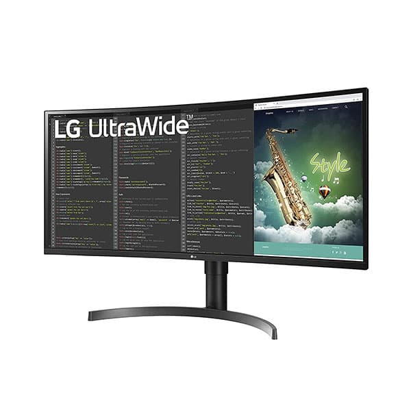 LG 35WN75C-B 35” QHD (3440 x 1440) Curved Monitor with sRGB 99% Color Gamut and HDR 10 and USB-Type C - 2