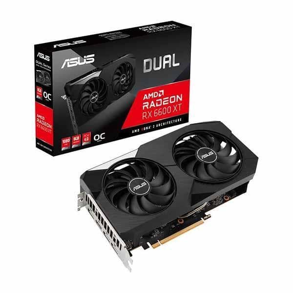ASUS Dual Radeon RX 6600 XT 8GB GDDR6 PCI Express 4.0 CrossFireX Graphics Card - 1