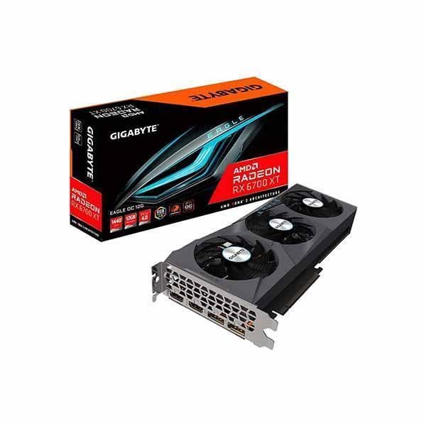 GIGABYTE Radeon RX 6700 XT EAGLE OC 12GB Graphics Card, WINDFORCE 3X Cooling System 192-bit GDDR6 - 1