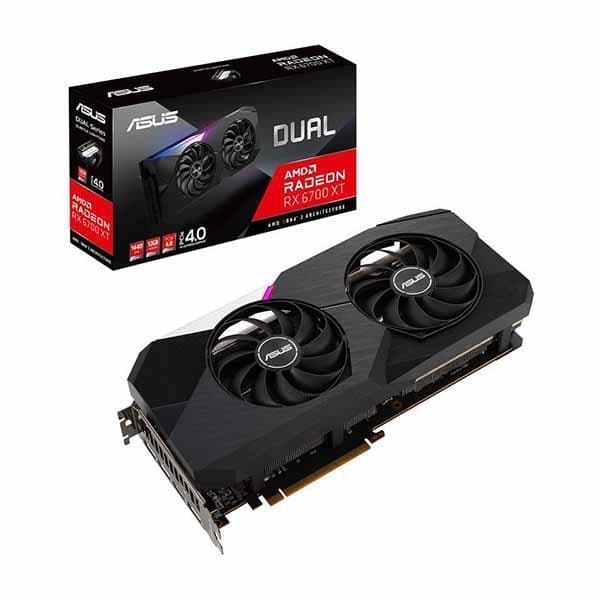 ASUS DUAL Radeon RX 6700 XT Standard Edition 12GB GDDR6 Gaming Graphics Card - 1