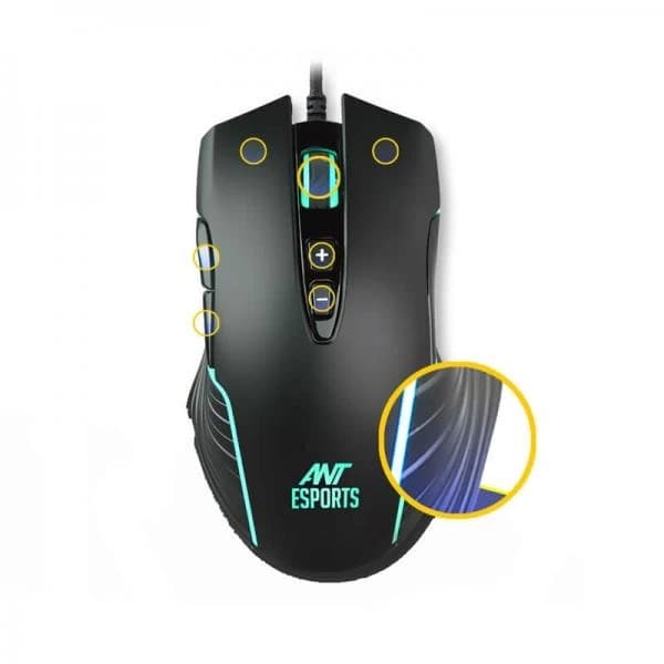 Ant Esports GM500 RGB Wired Gaming Mouse - 2