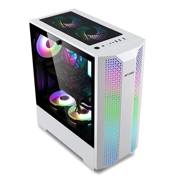 Ant Esports ICE-280TG RGB (ATX) Mid Tower Cabinet (White) - 4