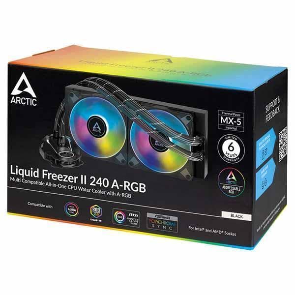 Arctic Liquid Freezer II 240 ARGB CPU Liquid Cooler (Black) - 3