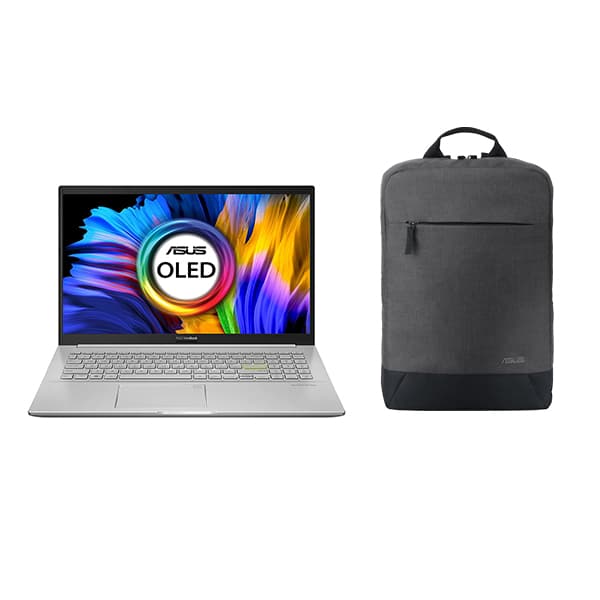 ASUS Vivobook Pro 15 OLED (2021), 15.6" (39.62 cms) FHD OLED, AMD Ryzen 7 5800H, 4GB NVIDIA GeForce RTX 3050 Graphics, Laptop (16GB/1TB SSD/Office 2019/Windows 10/Blue/1.65 Kg), M3500QC-L1262TS + Laptop Bag - 6