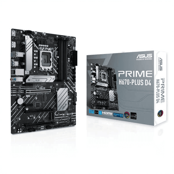 Asus Prime H670-PLUS D4 Intel Motherboard Supports Intel 12th, 13th & 14th Gen Processors - 1