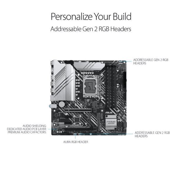 Asus Prime Z690M-Plus D4 Intel Motherboard Supports Intel 12th, 13th & 14th Gen Processors - 4