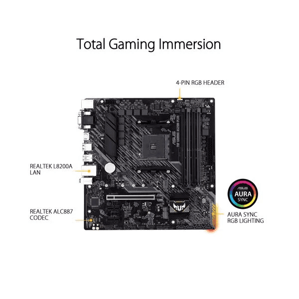 Asus TUF Gaming A520M-Plus Motherboard - 4