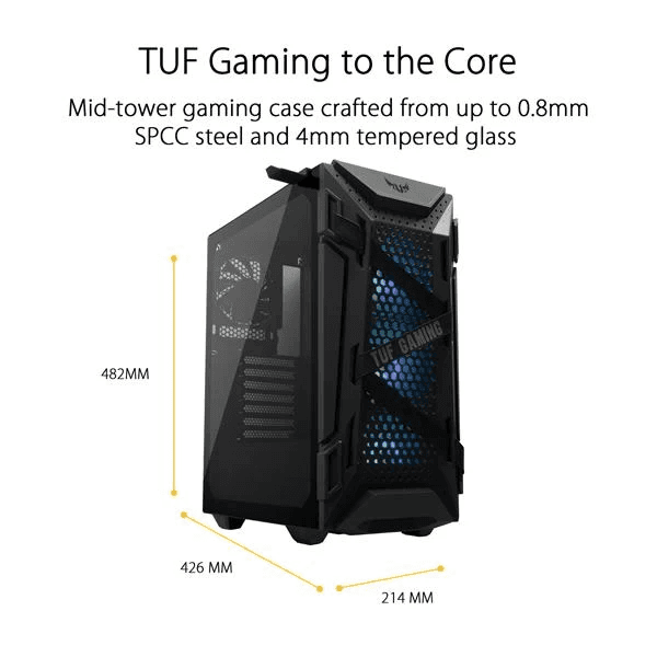 Asus TUF Gaming GT301 ARGB Cabinet (Black) - 3