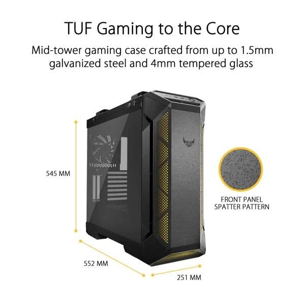 Asus TUF Gaming GT501 RGB Cabinet (Grey) - 2