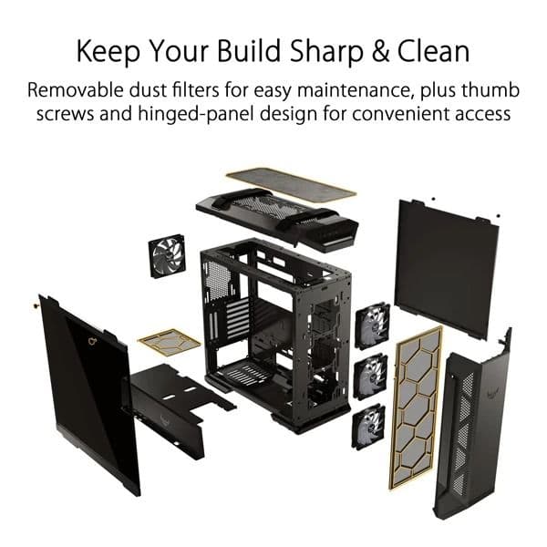 Asus TUF Gaming GT501 RGB Cabinet (Grey) - 4