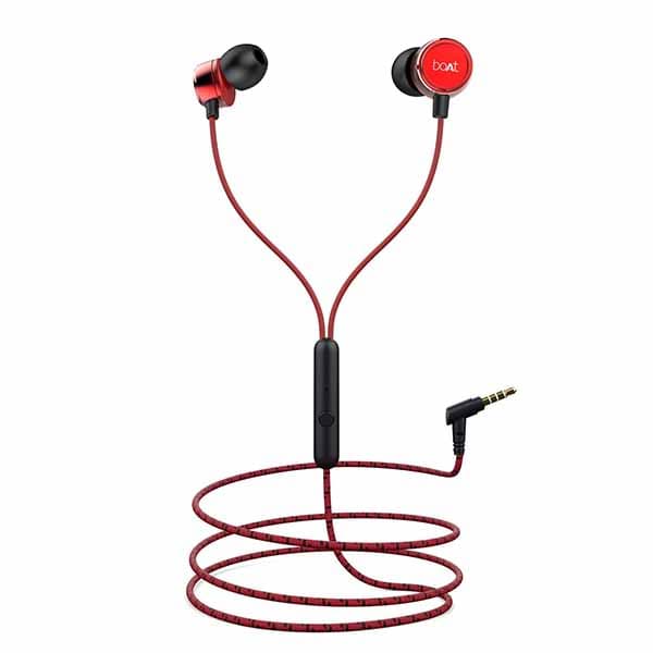boAt BassHeads 172 Wired in Ear Earphone with Mic (Red) - 1