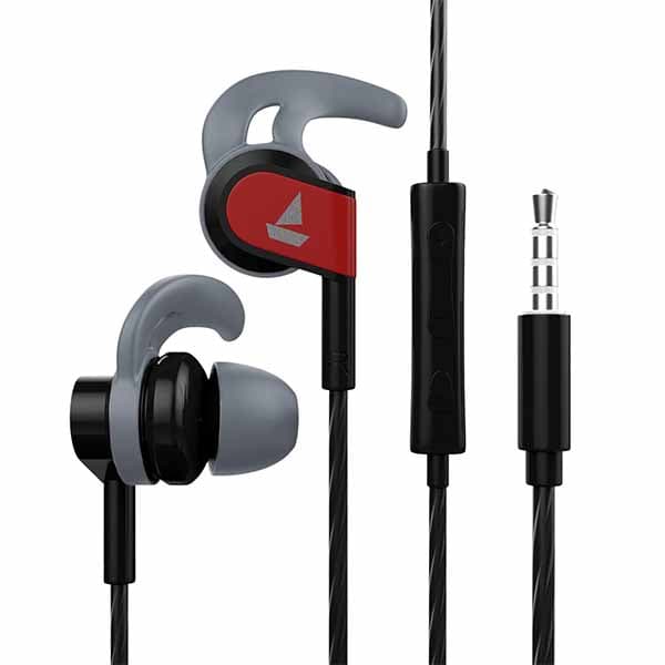 boAt BassHeads 242 Wired in Ear Earphone with Mic (Black) - 1