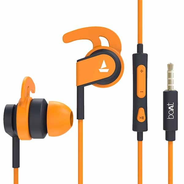 boAt BassHeads 242 Wired in Ear Earphone with Mic (Orange) - 1