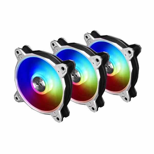 Lian Li Bora Digital Silver 120mm ARGB Cabinet Fan (Triple Pack) - 1