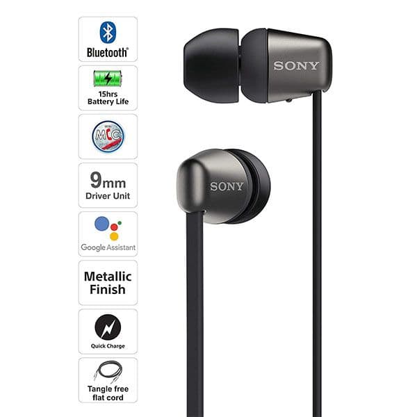 Sony WI-C310 Wireless Headphones In-Ear Bluetooth Headset with mic (BLACK) - 6