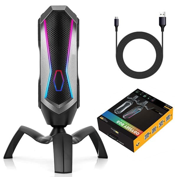 Cosmic Byte Odyssey USB Gaming Cardioid Condensor Microphone with RGB Effects and Touch Button - 3