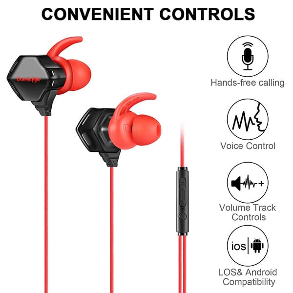 Cosmic Byte CB-EP-03 Gaming Wired Earphone with Detachable Microphone for PC, PS4, Mobiles, Tablets - BLACK - 2
