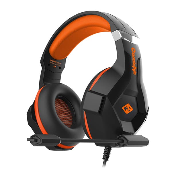 Cosmic Byte H11 Gaming Wired Over-ear Headset with Microphone (Black/Orange) - 1