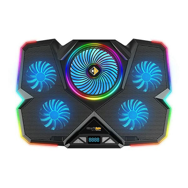 Cosmic Byte Cyclone RGB Laptop Cooling Pad with 5 Fan, Adjustable Speed, USB Hubx