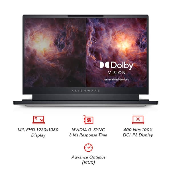 DELL Alienware x14 Gaming Laptop, Intel i7-12700H, 14 “(35.5cm) FHD 144Hz 400nits GSYNC + Advanced Optimus, 32GB DDR5, 1TB SSD, Nvidia RTX 3060 6GB, Dolby Atmos, Lunar Light (1.84 kgs) D569939WIN9 - 4