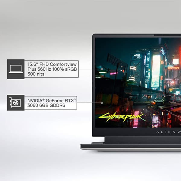 Dell New Alienware X15 R2 Gaming Laptop, Intel I7-12700H Windows 11+Mso'21 16Gb Lp Ddr5 1Tb Ssd, Nvidia Rtx 3060 (6Gb Gddr6) 15.6 Inches (39.62Cms) Fhd 360Hz 300Nits, Alienfx Kb (D569940Win9, 2.34Kgs) - 2