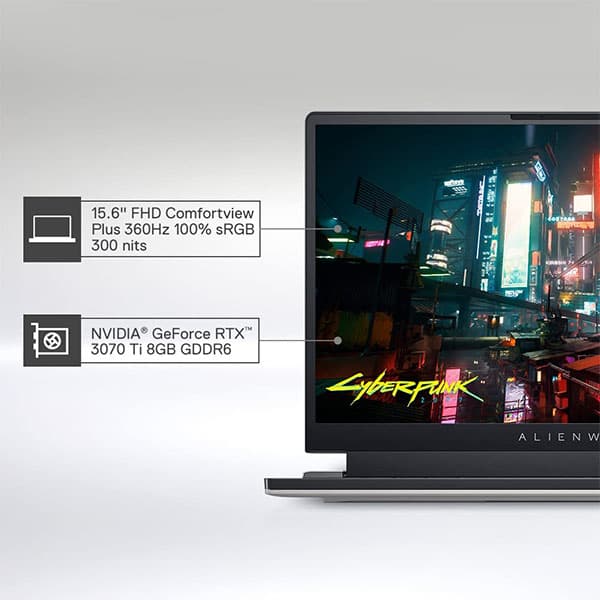 Dell New Alienware x15 R2 Gaming Laptop, Intel i7-12700H, Win 11 + MS Office'21, 32GB LP DDR5, 1TB SSD, NVIDIA RTX 3070 Ti (8GB GDDR6), Alienware X-Series Backlit KB, Lunar Light (D569941WIN9) 2.34Kgs - 3