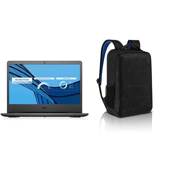 Dell Vostro 3401 10th gen Intel i3-1005G1 14 inches FHD Anti Glare 2 Side Narrow Border Display Laptop (4GB/1TB /Integrated Graphics/ Windows 10 + MSO/ Black) D552124WIN9BE, 1.64kg + Laptop Bag - 4