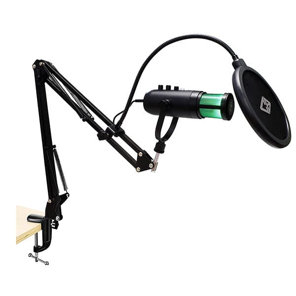 Cosmic Byte Desk Arm Mount with POP Filter for Deimos RGB Microphone, Microphone not Included (Black) - 1