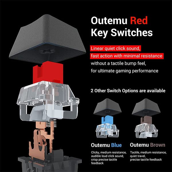 Redragon K599 Deimos Wireless Wired Mechanical Gaming Keyboard - 5