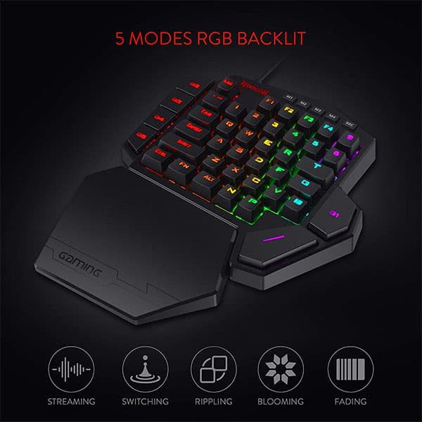 Redragon DITI K585 - ONE HANDED WIRED RGB MECHANICAL KEYBOARD - 3