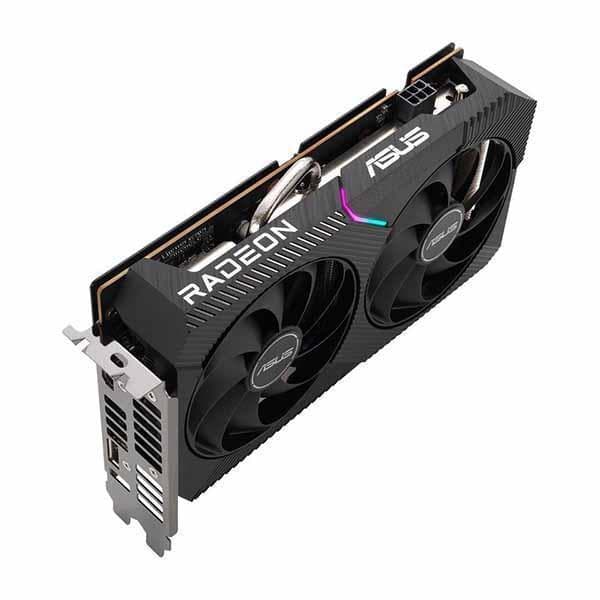 ASUS Dual Radeon™ RX 6500 XT V2 OC Edition 4GB GDDR6 with two powerful Axial-tech fans and a 2-slot design for broad compatibility - 3