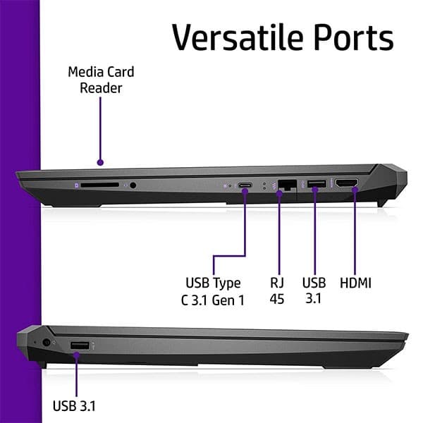 HP Pavilion Gaming 11th Gen Intel Core i5 15.6"(39cm) FHD Gaming Laptop 15-dk2100TX + Laptop Bag - 3