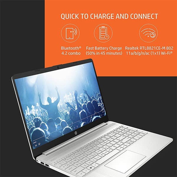 HP 14s fq1092au, AMD Ryzen 5-5500U 14 inches(35cm) FHD, IPS, Micro-Edge Display Laptop (8GB RAM/512GB SSD /Radeon Graphics/Windows 11/Alexa/Backlit Keyboard/MS Office/1.46kg, 14s-fq1092au) + Laptop Bag - 2