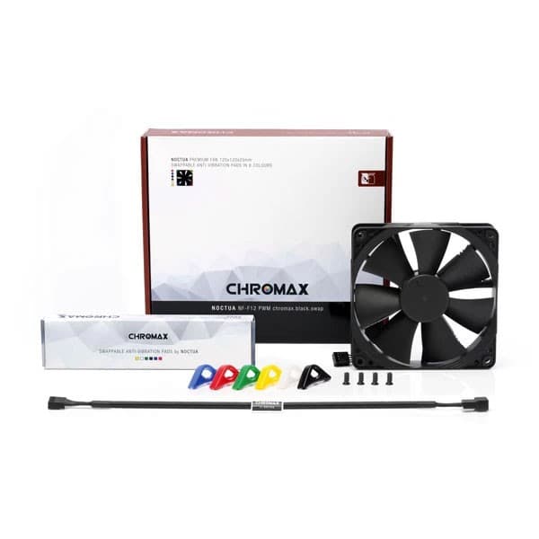 Noctua NF-F12 PWM Chromax Black Swap Cabinet Fan (Single Pack). - 3