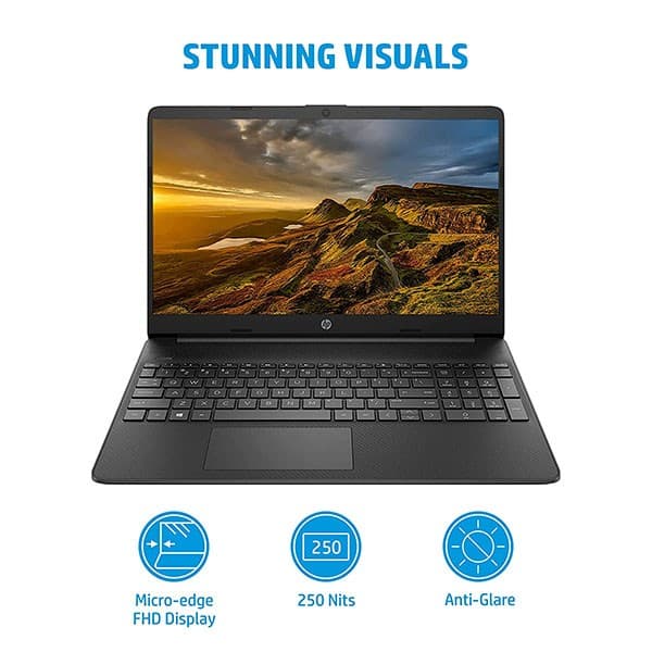 Hp 15S-11Th Gen Intel Core I3 - 8Gb Ram/256Gb Ssd 15.6 Inches (39.6Cm) Fhd,Micro-Edge, Anti-Glare Display (Uhd Graphics/Alexa/Dual Speakers/Fast Charge/Windows 11 Home/Ms Office), 15S- Fq2626Tu + Laptop Bag - 2