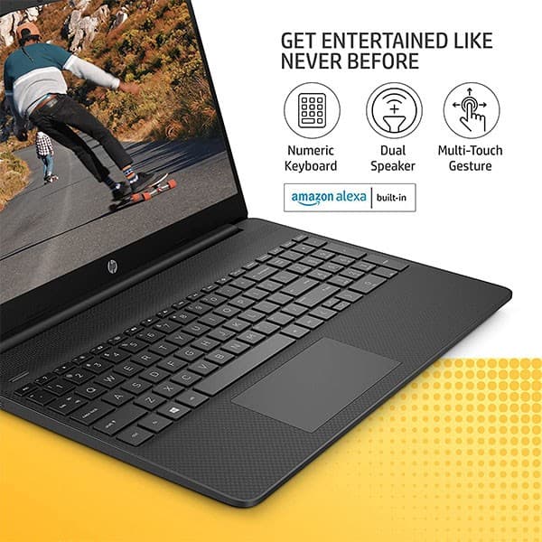 HP 15s fq2627tu 11th Gen Intel Core i3, 8GB RAM/512GB SSD 15.6inch(39.6cm) FHD, Micro-Edge, Anti-Glare Display/Alexa Built-in/Windows 11 Home/UHD Graphics/Dual Speakers/ Ms Office, 15s- Fq2627TU + Laptop Bag - 5